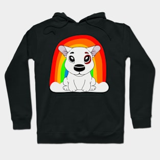 Rainbow Bullseye Team Member Dog Hoodie